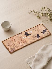 Haus Hana Chinese Style Thickened Tea Towel, Water Absorbent Teapot Care Cloth, Mini Table Wiping Rag For Tea Table, Vintage Bamboo Crane Butterfly Pattern Tea Mat, Reusable Soft Fabric Cleaning Pad For Kung Fu Tea Set Desktop Decorat - Multicolor - View 2