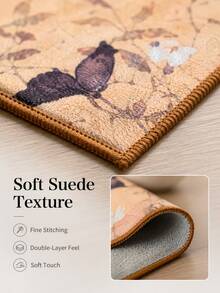 Haus Hana Chinese Style Thickened Tea Towel, Water Absorbent Teapot Care Cloth, Mini Table Wiping Rag For Tea Table, Vintage Bamboo Crane Butterfly Pattern Tea Mat, Reusable Soft Fabric Cleaning Pad For Kung Fu Tea Set Desktop Decorat - Multicolor - View 4