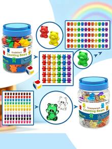 Transparent Alphabet Number Geometric Shape Teaching Set, 6 Styles Available,Packed In Storage Jar, Math & Literacy Learning Toy For Kids Over 3+ Classroom & Home Use, Back To School Essential School Supplies,Perfect School Supplies Gift For Kids - Multicolor - View 10