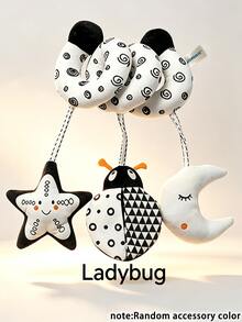 MINKOJA Boneka Plush Gantung Spiral Hitam Putih, Hadiah Aktivitas Bayi Baru Lahir dengan Kontras Tinggi - Hitam dan Putih - View 11