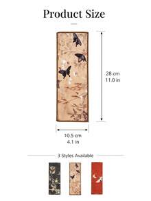 Haus Hana Chinese Style Thickened Tea Towel, Water Absorbent Teapot Care Cloth, Mini Table Wiping Rag For Tea Table, Vintage Bamboo Crane Butterfly Pattern Tea Mat, Reusable Soft Fabric Cleaning Pad For Kung Fu Tea Set Desktop Decorat - Multicolor - View 3