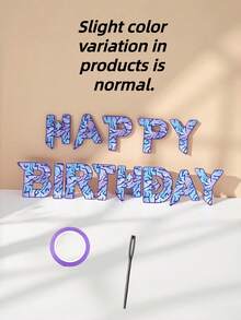 耐用掛式 Happy 橫幅標誌 紫色魔幻音樂 K-pop 主題 女孩超可愛歌手背景牆 派對裝飾慶典用品 含配件 - 多色 - 查看 6