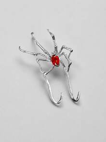 ROMWE Goth 1 Lady Dark Wind Design Sense Crawling Spider Stud Earrings - Silver - View 2