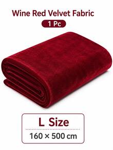 Single Side Thick Velvet Fabric, Gold Velvet Cloth For Stage Backdrop, Tablecloth, Meeting Curtain & Photography Background Decor - Red - View 6