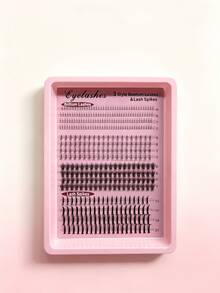16 Rows Natural Lower Lashes (6-7mm) + Spiky Lashes (15-21mm) Individual Eyelash Extensions Pre-Made Lash Clusters Lightweight Lash Extensions Makeup Accessories - Multicolor - View 6