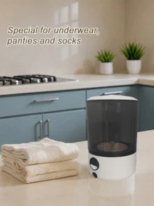 Teckwe Mini Portable Washing Machine With 2000mAh Battery | Travel Washing Machine Suitable For Bras, Underwear, Socks | Compact USB Rechargeable Electric Cleaner - Multicolor - View 3
