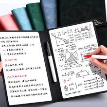 Stylish Portable A5 Reusable Whiteboard Notebook, Faux Leather Weekly Planner Memo Notepad, Erasable Journal With Free Whiteboard Pen And Wipe Cloth For Home Office School(Pens Will Be Shipped Randomly.) - multicolor - View 2