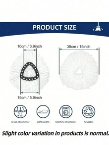 3 Buah Kepala Pel Putar Mikrofiber Daya Serap Tinggi Dapat Digunakan Kembali Kompatibel dengan O Cedar EasyWring untuk Lantai Kayu Keras, Keramik, Dapur, Kamar Mandi, dan Aksesoris Pembersih Lainnya - MultiWarna - View 11