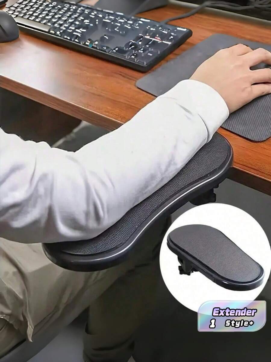 1Pc Desk Arm Rest Support, Desk Arm Extender, Pressure Relief Elbow Support, Pain Reliever, Household & Office Accessory, Ideal For Elbow Rest When Using Keyboard And Mouse - Multicolor - View 1