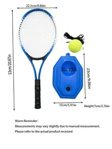 1 buah Alat Latihan Tenis dengan Tali Elastis, Latihan Mandiri untuk Pemula, Set Raket Tenis - MultiWarna - View 5