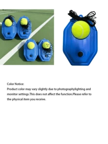 1 buah Alat Latihan Tenis dengan Tali Elastis, Latihan Mandiri untuk Pemula, Set Raket Tenis - MultiWarna - View 4