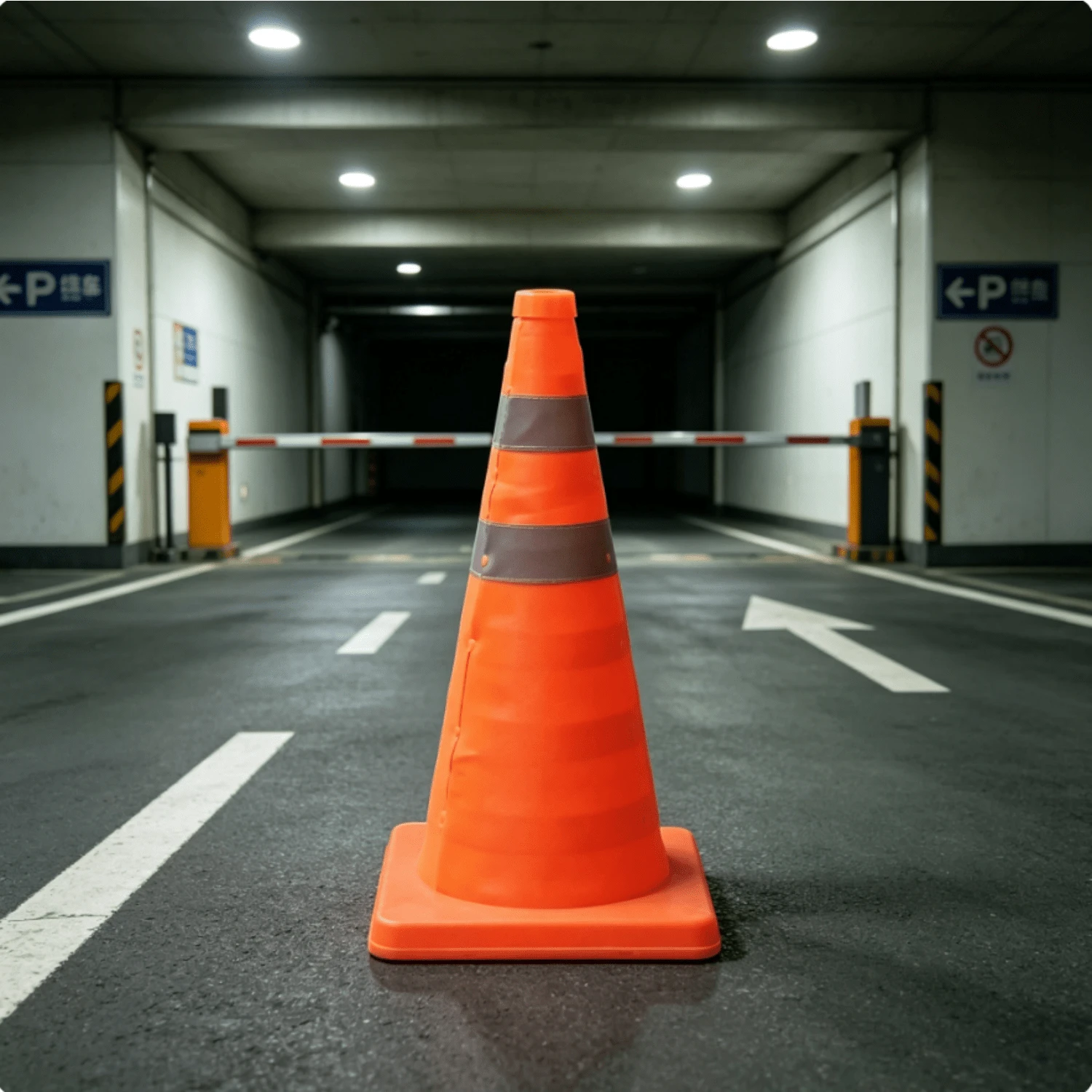 4pcs Foldable Traffic Cone With Reflective Stripes, Telescopic Design With Light For Night Use, Car Emergency Road Barrier Pillar - Multicolor - View 1
