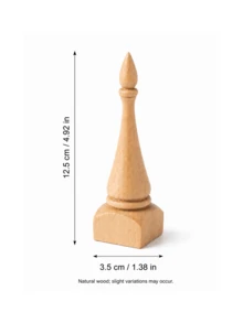 Cirelle Solid Wood Cone Ring Holder, Vintage French Jewelry Display Stand For Rings, Minimal Wooden Desktop Organizer, Vanity Decor Gift - Multicolor - View 9