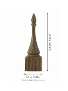 Cirelle Solid Wood Cone Ring Holder, Vintage French Jewelry Display Stand For Rings, Minimal Wooden Desktop Organizer, Vanity Decor Gift - Multicolor - View 10
