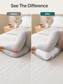 Haus Hana 1 Pc Adjustable Strap Knee Support Pillow For Side Sleepers, Soft Multifunctional Leg Positioning Cushion, Relieve Hip Back Pressure, Can Be Used As Lumbar Support, For Bedroom Rest Home Travel Daily Sleeping Use - Multicolor - View 8