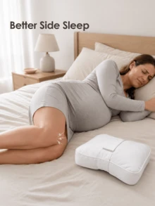 Haus Hana 1 Pc Adjustable Strap Knee Support Pillow For Side Sleepers, Soft Multifunctional Leg Positioning Cushion, Relieve Hip Back Pressure, Can Be Used As Lumbar Support, For Bedroom Rest Home Travel Daily Sleeping Use - Multicolor - View 4