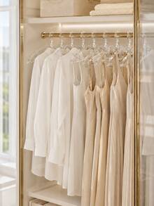 Zazumi Crystal Clear Acrylic Scented Clothe Hanger With Smooth Curved Frame And Embedded Texture Detail For Luxury Wardrobe Styling Creating An Ins-Style Nordic-Inspired Closet Atmosphere With Refined Visual Appeal For Aesthetic Lifestyle Lovers - Multicolor - View 7