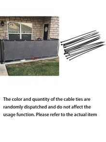 Opaque Privacy Screen Fabric, Sun Shade Sail, Outdoor Fence Screen Fabric, Fence Screen Fabric, Sun Canopy, UV-Resistant Sun Shade Cloth, Suitable For Porch, Patio, Backyard, Privacy Screen Fabric (Gray, Black, Beige) - Multicolor - View 2