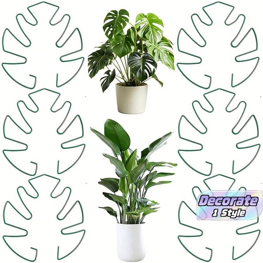 4pcs - Green Plant Stem Support Rack - Durable Stable Clamp, Unique Climbing Plant Design, Tortoise Shell Bamboo Clip Set, Ideal Plant Support, Promote Healthy Plant Growth, Decorative Plant Support, Better Fix Plants - green - View 1