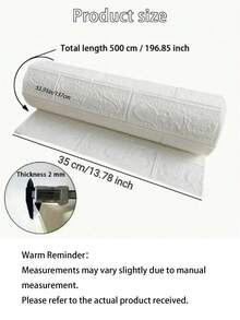 5 Rolls Foam Wall Sticker With Brick Pattern Design, Peel-And-Stick Wallpaper, Suitable For Living Room, Bathroom, Kitchen, Bedroom Home Decoration, Bathroom Wall Sticker, Kitchen Decor, Easy-To-Install Tiles. - multicolor - View 11