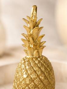 Cirelle 1Pc Minimalist Pineapple Sculpture Ornament, Modern Fruit Shape Tabletop Figurine, Modern Aesthetic Desk Decor, Simple Tabletop Decor, Neutral Home Decor,For Apartment Office Bookshelf - default - View 3
