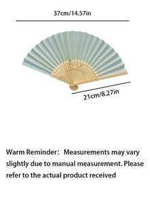Portable Foldable Bamboo Hand Fan, Decorative Fan For Summer Outdoor Wedding Party Church Decor, Home Decor, Commute, Elegant Ladies Gift, Fashion Accessory, - Multicolor - View 5