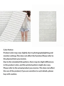 5 Rolls Foam Wall Sticker With Brick Pattern Design, Peel-And-Stick Wallpaper, Suitable For Living Room, Bathroom, Kitchen, Bedroom Home Decoration, Bathroom Wall Sticker, Kitchen Decor, Easy-To-Install Tiles. - multicolor - View 4