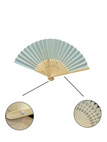 Portable Foldable Bamboo Hand Fan, Decorative Fan For Summer Outdoor Wedding Party Church Decor, Home Decor, Commute, Elegant Ladies Gift, Fashion Accessory, - Multicolor - View 6