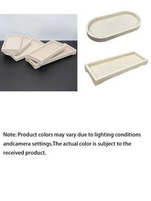 High-End Jewelry Tray, Decorative Tray, Bathroom Tray, Toiletry Tray, Multi-Purpose Tray To Solve Various Storage Issues Gifts Women Girls Sun Travel Cool, Room Decor - Sand and gravel - View 2