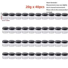 10/40pcs Round Plastic Cosmetic Jars Set With Lids, Suitable For Liquids, Creams, Samples, Gems, Jewelry Storage, 10/40pcs - Black - View 6