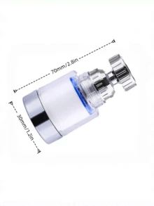 10個濾芯 + 1個水龍頭濾水器 | 360°可旋轉浴室洗手盆水龍頭濾水器，水龍頭淨水配件，可去除氯、氟化物和重金屬的浴室洗手盆濾水器 - 查看 4