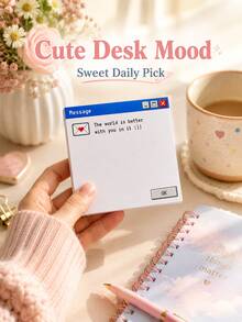 Joivida 1/4Pcs 50-Sheet Retro Computer Error Pop-Up Sticky Notes, Creative Adhesive Memo Pad For To Do Lists, Reminders, Messages, Journaling, Office Desk, Home Workspace, Party Favor, Birthday, Holiday & Novelty Gift - one-size - View 11