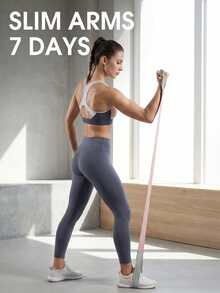 1 Buah Pita Resistensi dengan Pegangan, Anti Selip, Elastis untuk Latihan Otot Seluruh Tubuh, Unisex, Sit Up, Kebugaran Harian, Pilates, Latihan Kekuatan, Gym Rumah, Perlengkapan Yoga - MultiWarna - View 6