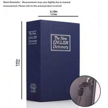 Hucha con forma de libro de diccionario creativo con cerradura, cerradura de oculta, caja de almacenamiento de dinero y monedas/contenedor de ahorros - Multicolor - Ver 9