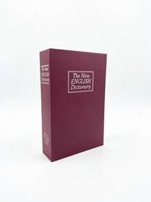 Hucha con forma de libro de diccionario creativo con cerradura, cerradura de oculta, caja de almacenamiento de dinero y monedas/contenedor de ahorros - Multicolor - Ver 4