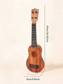 17 Inch Playable Ukulele Lightweight Portable With Pick Suitable For Beginners And Music Lovers - Multicolor - View 3