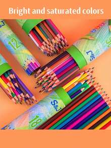 1SET Pencils (12/24/48 Pieces) For Sketching Doodling And Drawing Tools Office And School Supplies Artistic Painting Perfect Gift For Back To School - Multicolor - View 6