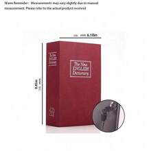 Hucha con forma de libro de diccionario creativo con cerradura, cerradura de oculta, caja de almacenamiento de dinero y monedas/contenedor de ahorros - Multicolor - Ver 11