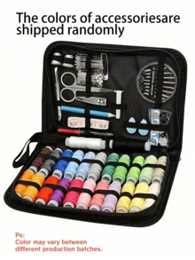 95/128 PCS Standard Size Durable Complete Sewing Kit Needles Threads Scissors Buttons Tape Measure Seam Ripper Random Colors Portable Travel Emergency Repair Home Office Outdoor Gift Supplies - multicolor - View 3