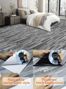 1 pieza pegatina de suelo gris gruesa de 40x1000 cm, 0,25 mm, adhesivo fuerte, impermeable, removible, antideslizante, vinilo para pared, decoración del hogar, sala de estar, dormitorio, acento, apto para inquilinos, fácil de limpiar, actualización DIY - Multicolor - Ver 4