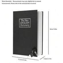 Hucha con forma de libro de diccionario creativo con cerradura, cerradura de oculta, caja de almacenamiento de dinero y monedas/contenedor de ahorros - Multicolor - Ver 12