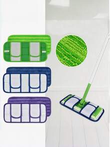 1Pc /2Pcs Cationic Microfiber Mop Pads Compatible With 12 Inch Mop Reusable Washable Strong Absorption 11x5 Inch Green Navy Blue Cleaning Accessories For Home - Multiple Colors - View 5