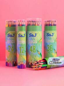 1SET Pencils (12/24/48 Pieces) For Sketching Doodling And Drawing Tools Office And School Supplies Artistic Painting Perfect Gift For Back To School - Multicolor - View 1