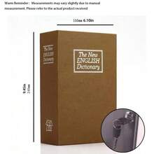 Hucha con forma de libro de diccionario creativo con cerradura, cerradura de oculta, caja de almacenamiento de dinero y monedas/contenedor de ahorros - Multicolor - Ver 13