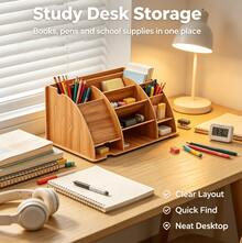 1pc  Desk Organizer, Large-Capacity DIY Pen Holder & Desktop Stationery Storage Rack, Ideal For Organizing Pens And Supplies In Offices, Homes And Schools. - Multicolor - View 7