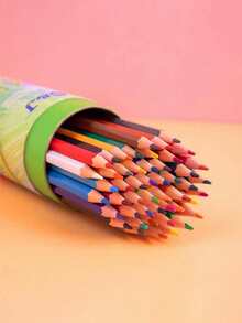 1SET Pencils (12/24/48 Pieces) For Sketching Doodling And Drawing Tools Office And School Supplies Artistic Painting Perfect Gift For Back To School - Multicolor - View 4