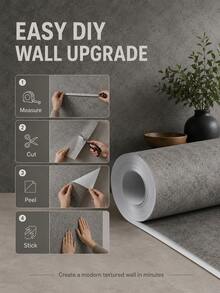 1Roll Luxury Marble Self Adhesive Wallpaper, 3 Styles Available, Waterproof PVC Wall Covering, Removable Marble Contact Paper, Home Background Wall Decor Sticker - Light Gray 2 - View 6
