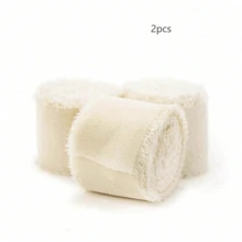 香檳色雪紡緞帶 1.57" X 16.4 碼，柔軟流蘇布料，適用於禮物包裝、婚禮裝飾、花束與 DIY 手作，適用於新娘花束與婚禮邀請函，禮物包裝緞帶｜節日緞帶｜柔軟質感緞帶 - 米色 - 查看 11