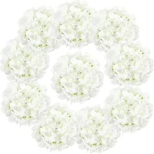 30 PCS Lifelike Hydrangea Flowers, Realistic Texture, Large Blooms, White Artificial Hydrangea Flowers With Stems, Full Flower Heads, Suitable For Home Decor, Party Decoration, Wedding Bouquets, Tabletop Centerpieces - White - View 6