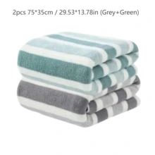 Striped Towel Set,Super Soft Quick Dry Microfiber,High Absorbency, Suitable For Home Bathroom,Travel & Beach Towel, - Multicolor - View 10